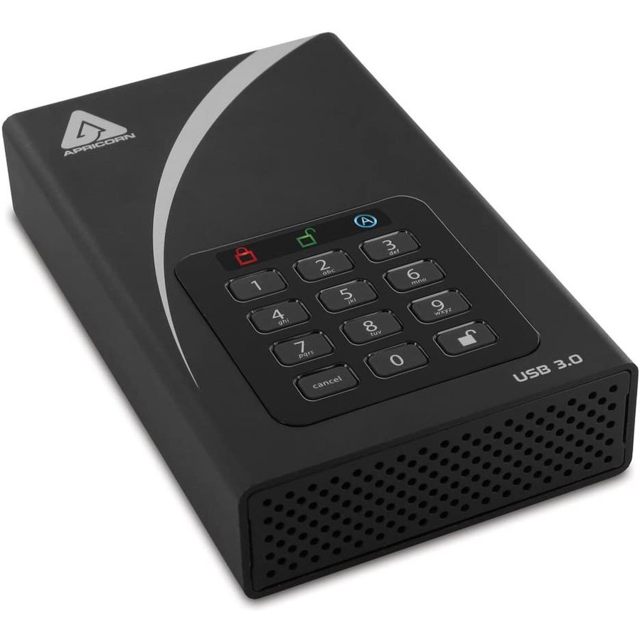 Hard disk extern Aegis Padlock 8TB USB 3.0 Black 3.5 inch
