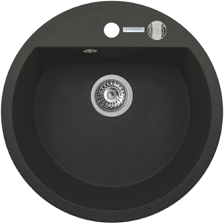 Set Chiuveta bucatarie granit MIDO 1B Ø51 + Baterie ASALIA Carbon