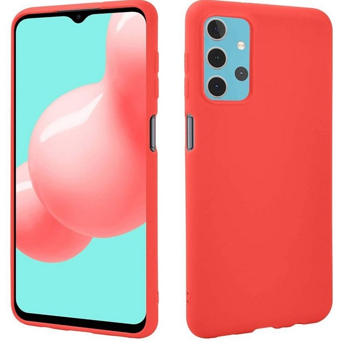 Husa Lemontti Silicon Silky Roșu pentru Samsung Galaxy A32 5G