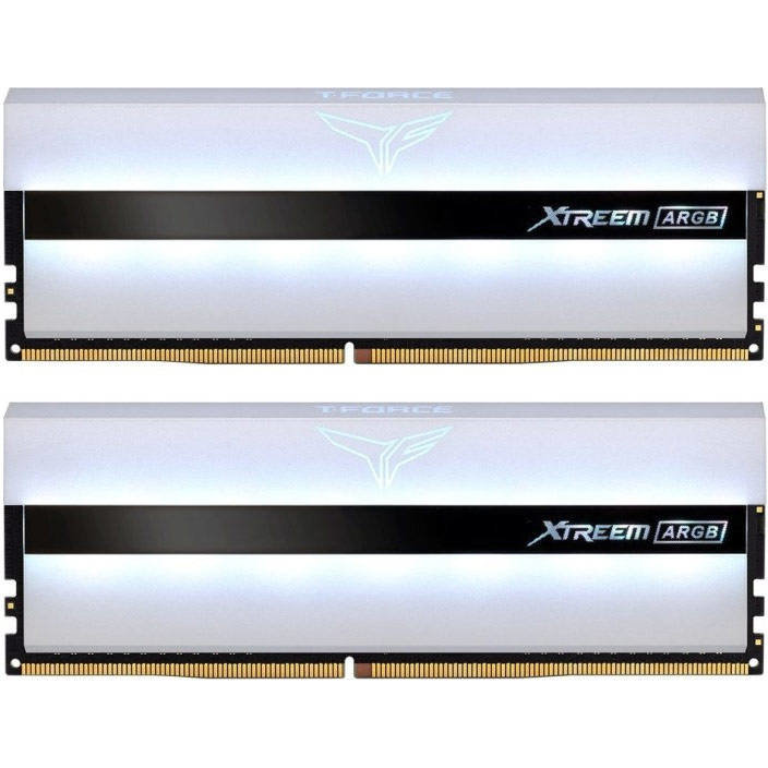 Memorie T-Force Xtreem ARGB White 16GB (2x8GB) DDR4 3200MHz CL14 Dual Channel Kit