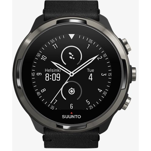 Ceas sport 9 Baro Titanium Leather Black