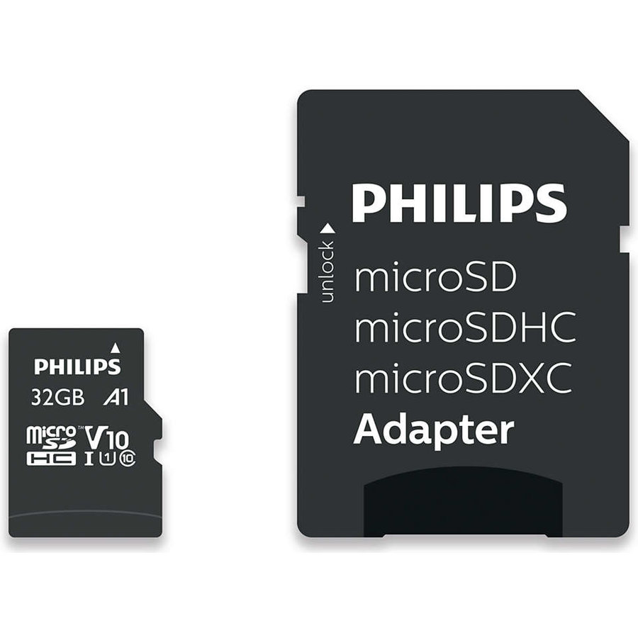 Card de memorie Micro SDHC Philips FM32MP45B/00, 32GB, cu adaptor SD, Clasa 10 - imagine 2