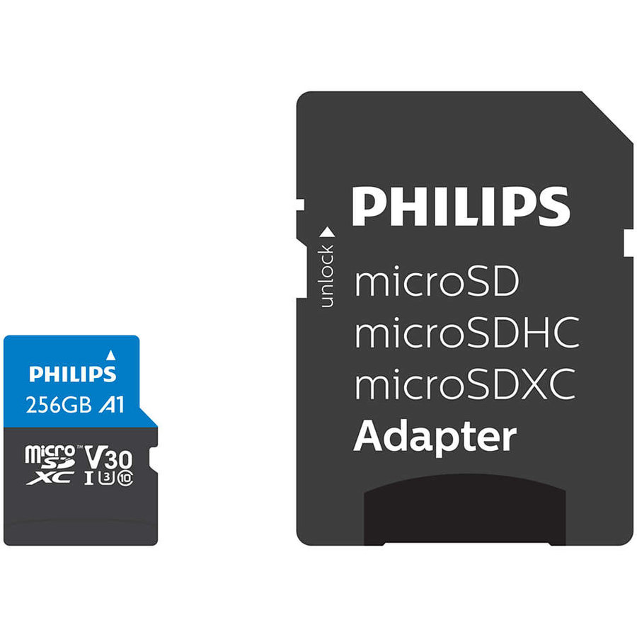 Card de memorie 256GB MicroSDXC Clasa 10 + Adaptor SD