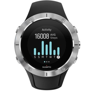 Ceas Smartwatch Spartan Trainer HR 46mm Rezistent la Apa Negru / Argintiu