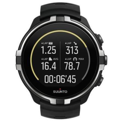 Ceas Smartwatch Suunto Spartan Sport hr baro stealth 50 mm Rezistent la Apa Unisex Negru