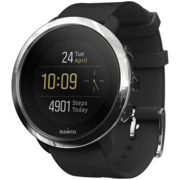 Ceas Sport Smartwatch Suunto 3 Fitness 43mm Rezistent la Apa Negru / Argintiu