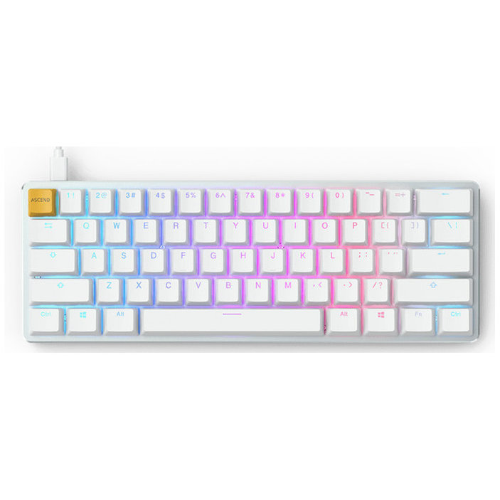 Tastatura gaming GMMK Compact White Ice Edition Gateron Brown Mecanica