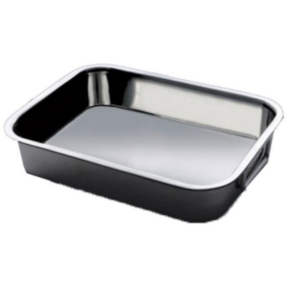 Tava dreptunghiulara cu manere laterale LASAGN35 35x28x7cm Inox