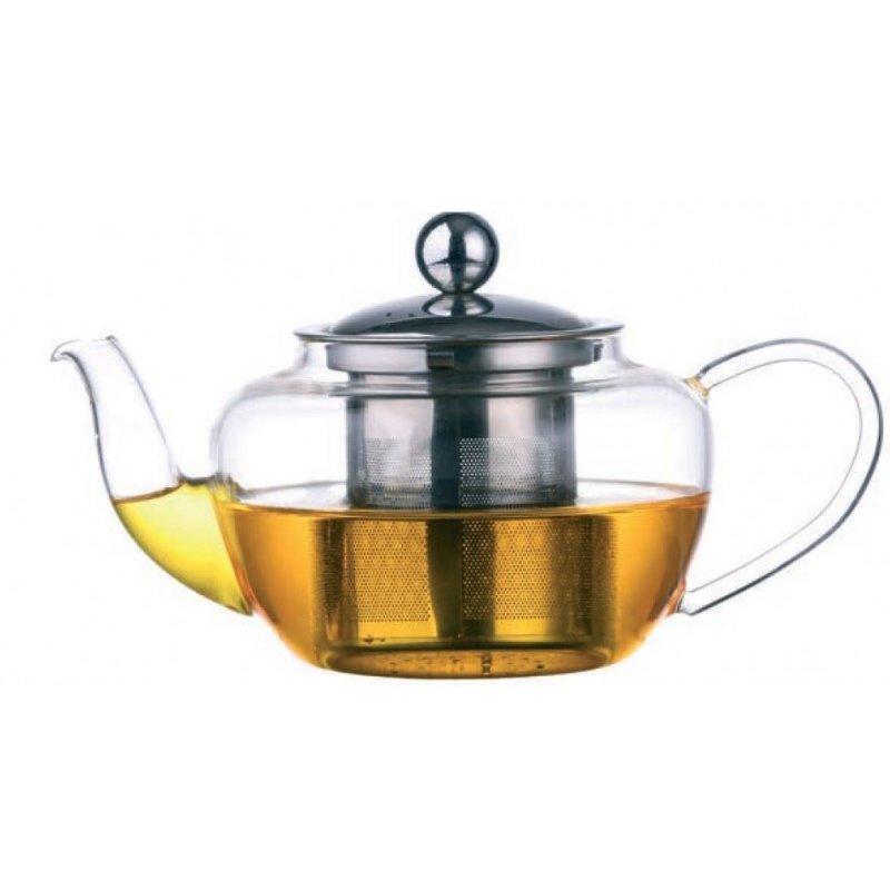 Ceainic din sticla thermo Tea Time cu capac si infuzor inox 450ml