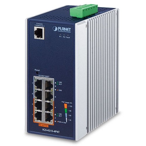 Switch Industrial IGS-4215-4P4T 8 porturi Blue