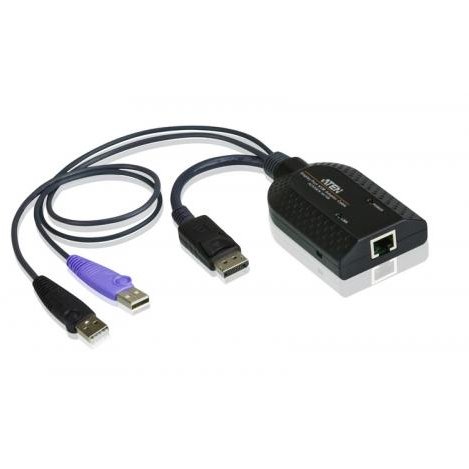 Cablu Aten KA7169-AX 1x RTJ45 - 2x USB + 1x Displayport Negru