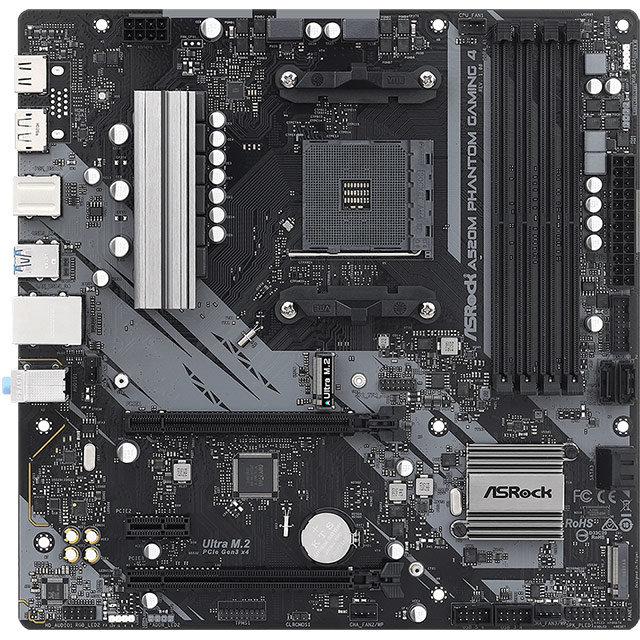 Placa de baza A520M Phantom Gaming 4 AMD AM4 mATX