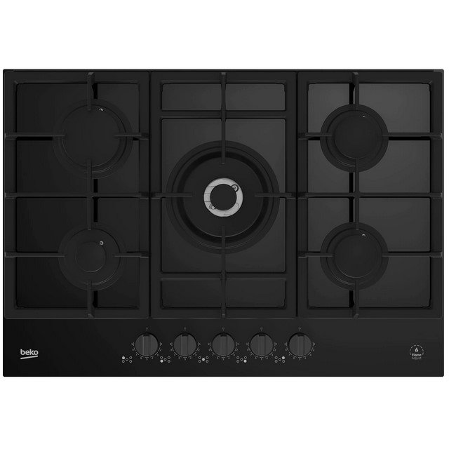 Plita incorporabila HILW75325SDX gaz 5 arzatoare FlameAdjust Wok Dark inox