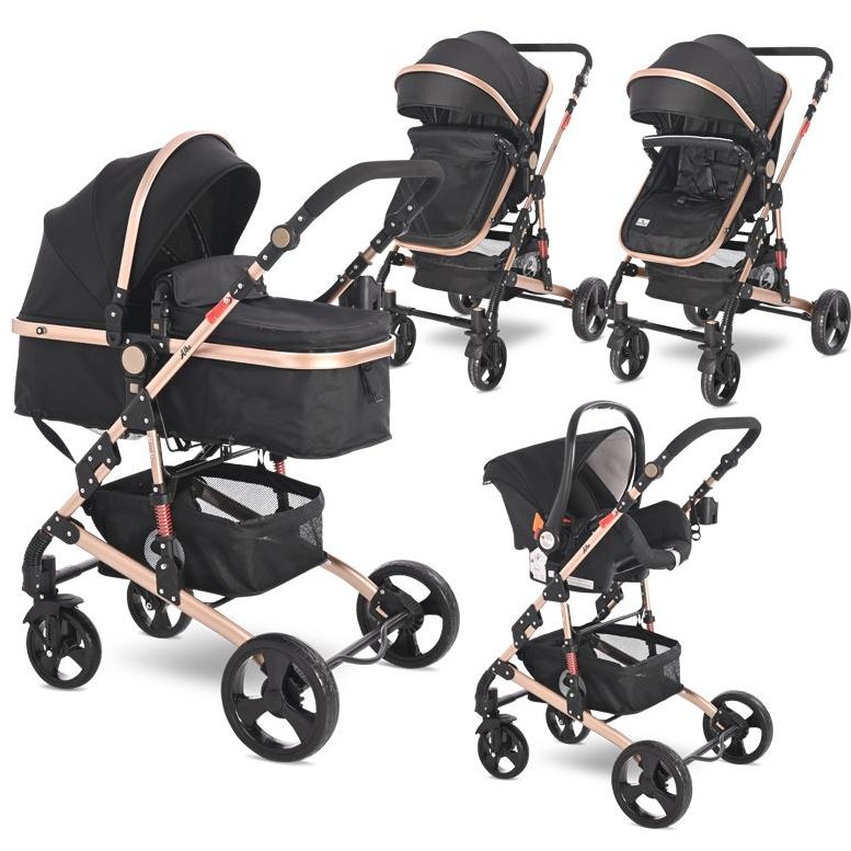 Carucior copii 10021662106 Set Alba Classic Cos Auto Inclus Negru