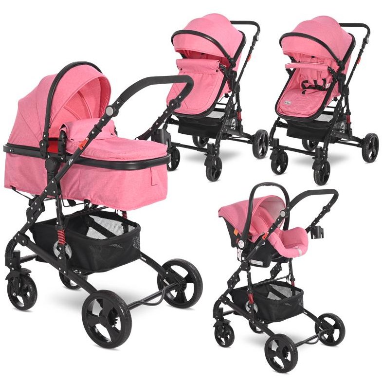 Carucior copii 10021662189 Set Alba Classic Cos Auto Inclus Candy Pink