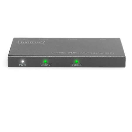 Splitter HDMI Digitus DS-45322 Ultra Slim 1x2 4K/60Hz HDR HDCP 2.2 18 Gbps Alimentare Micro USB