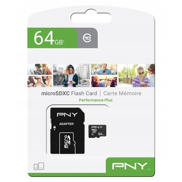 Card de memorie 64GB MicroSDXC Clasa 10 + Adaptor SD