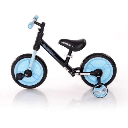 Bicicleta Energy Lorelli Junior 10050480001 cu pedale si roti ajutatoare Albastru
