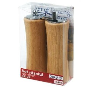 Set rasnita piper+solnita Natur 15.5 cm