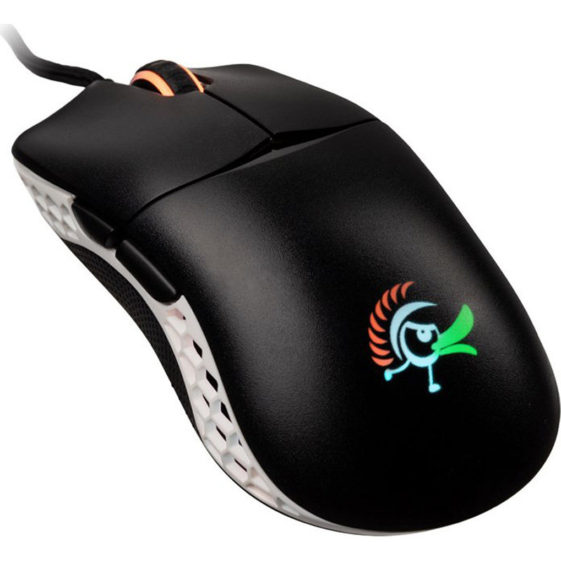 Mouse gaming White Feather Huano Blue Microswitch Black