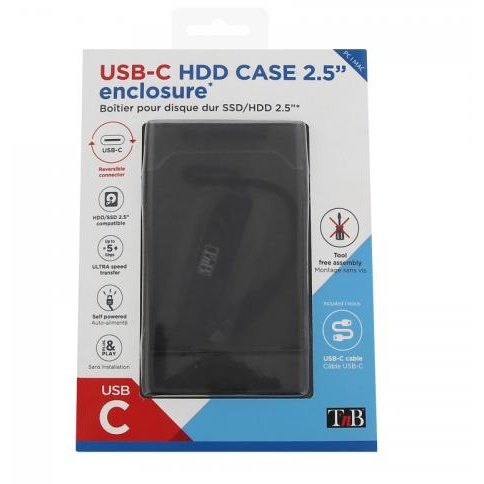 Carcasa USB-C Hard Disk 2.5inch Negru