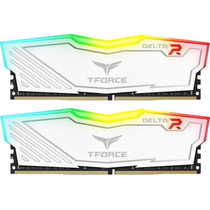 Memorie T-Force Delta RGB White 16GB (2x8GB) DDR4 3600MHz CL18 Dual Channel Kit