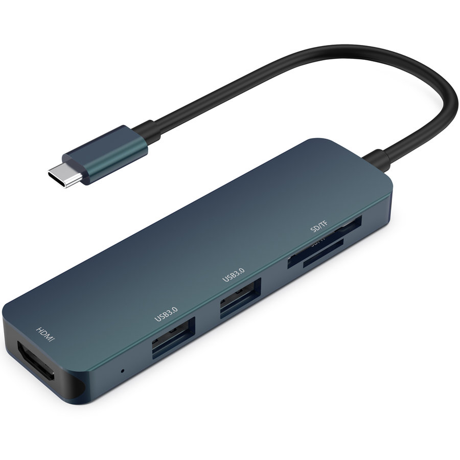 Adaptor HP DHC-CT203 USB-C - HDMI/USB/SD/TF Black