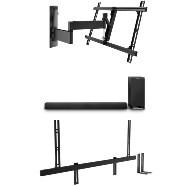 Pachet Soundbar Panasonic SC-HTB700 + Suport TV + Suport Soundbar 376W Wireless Black