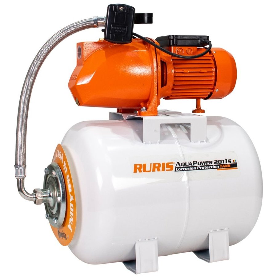 Hidrofor Ruris Aquapower 2011S Putere 1100W Volum Rezervor 50L Alb/Portocaliu