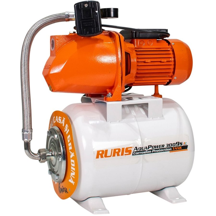 Hidrofor Ruris Aquapower 3009S Putere 1500W Alb/Portocaliu