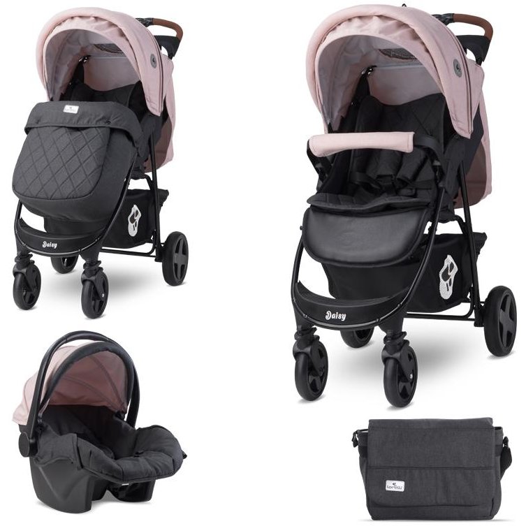 Carucior copii Daisy Set Black & Cameo Rose