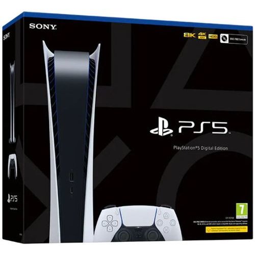 Consola PlayStation 5 PS5 Digital Edition 16GB  RAM 825GB SSD Alb