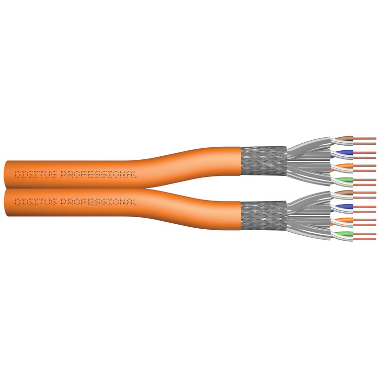 Cablu Fibra Optica S/FTP Cat 7 100m Orange