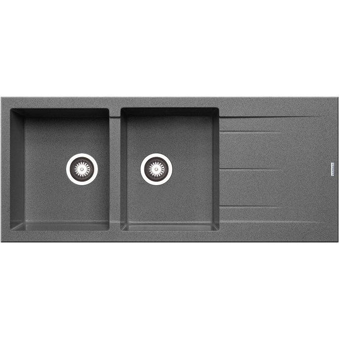 Chiuveta bucatarie Alazia 116x50 2B 1D Iron Grey