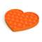 Jucarie Senzoriala Antistres Peak Toys Pop It Now Push Bubble Heart Orange