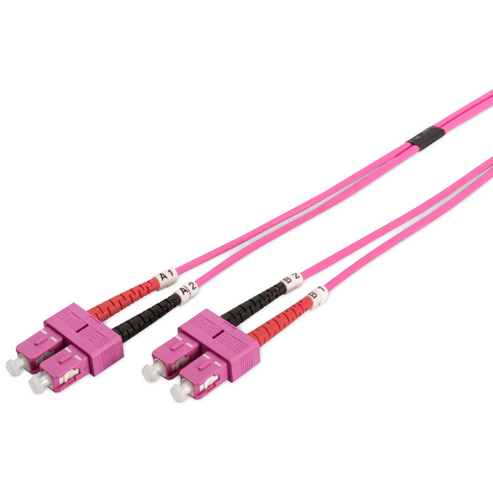 Cablu Fibra Optica SC - SC OM4 1m Pink