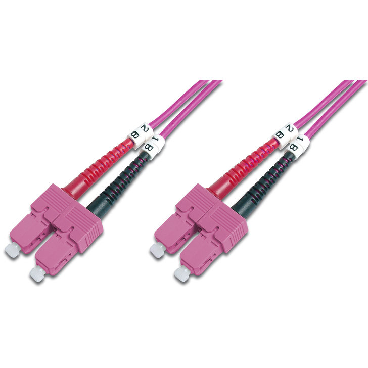Cablu Fibra Optica SC - SC OM4 5m Pink