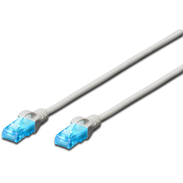 Patchcord U/UTP Cat 5e 1m Grey