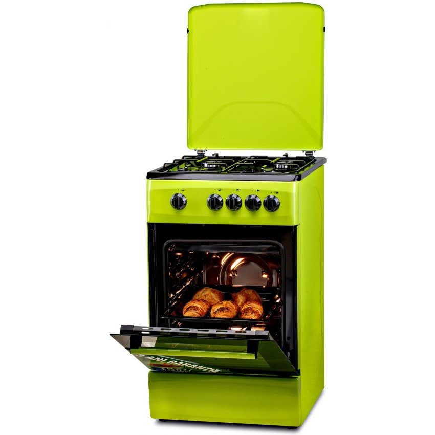 Aragaz RMV LPG 4 Arzatoare Siguranta Capac Metalic Verde