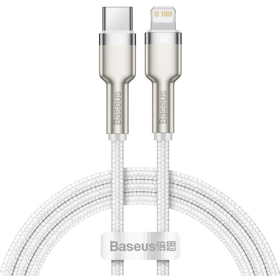 Cablu de date Cafule USB-C - Lightning 1m White