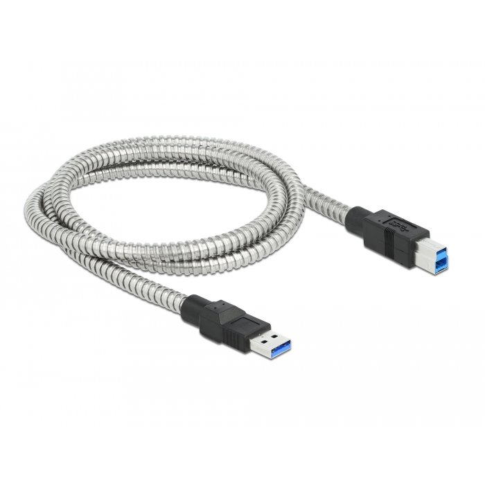 Cablu de date Delock USB-A - USB-B 1m Silver