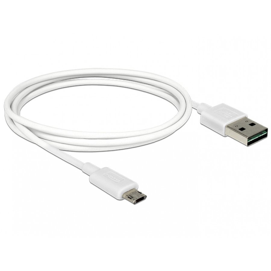 Cablu de date USB-A - MicroUSB-B 1m White