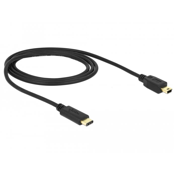 Cablu de date USB-C - MiniUSB-B 1m Black