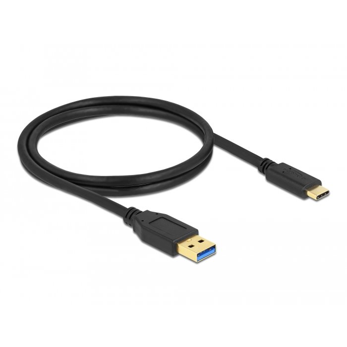 Cablu de date Delock USB-C - USB-A 1m Black