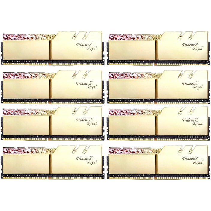 Memorie Trident Z Royal Gold 64GB (8x8GB) DDR4 4000MHz CL15 Octa Channel Kit