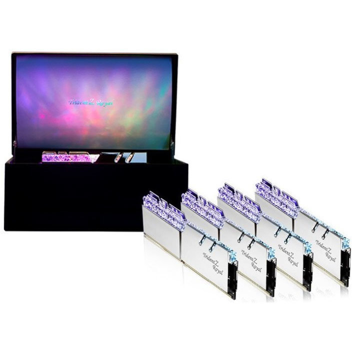 Memorie Trident Z Royal Collector Edition Silver 32GB (4x8GB) DDR4 3200MHz CL14 Quad Channel Kit