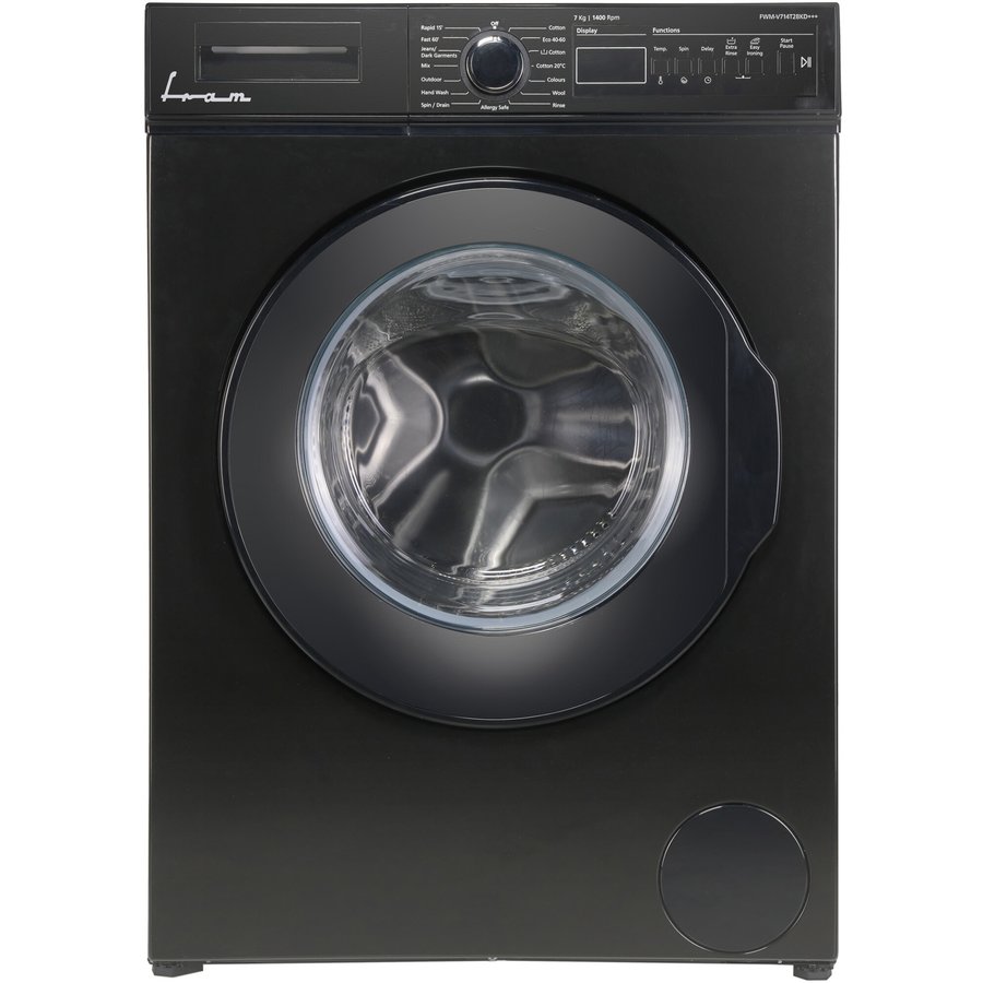 Masina de spalat rufe FWM-V714T2BKD+++ 7kg 1400RPM Clasa D Glossy Black