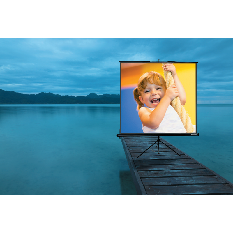 Ecran de proiecție Reflectă CrystalLine Tripod 200x200cm 1:1 Black — imaginea 2