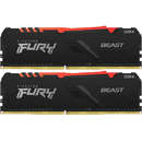 Memorie Kingston Fury Beast RGB 16GB (2x8GB) DDR4 3600MHz CL17 Dual Channel Kit