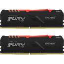 Fury Beast RGB 16GB (2x8GB) DDR4 2666MHz CL16  Dual Channel Kit